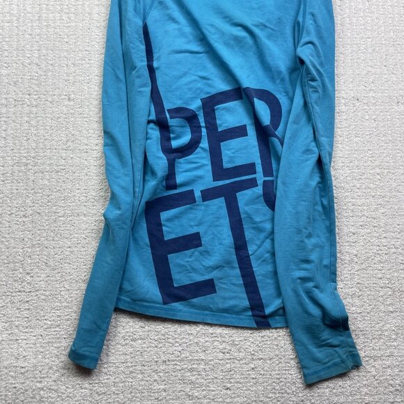 Y2K Joshua Perets Pullover Blue hoodie Sz Small Emo Goth 2000's Oversized Hood - Picture 11 of 12